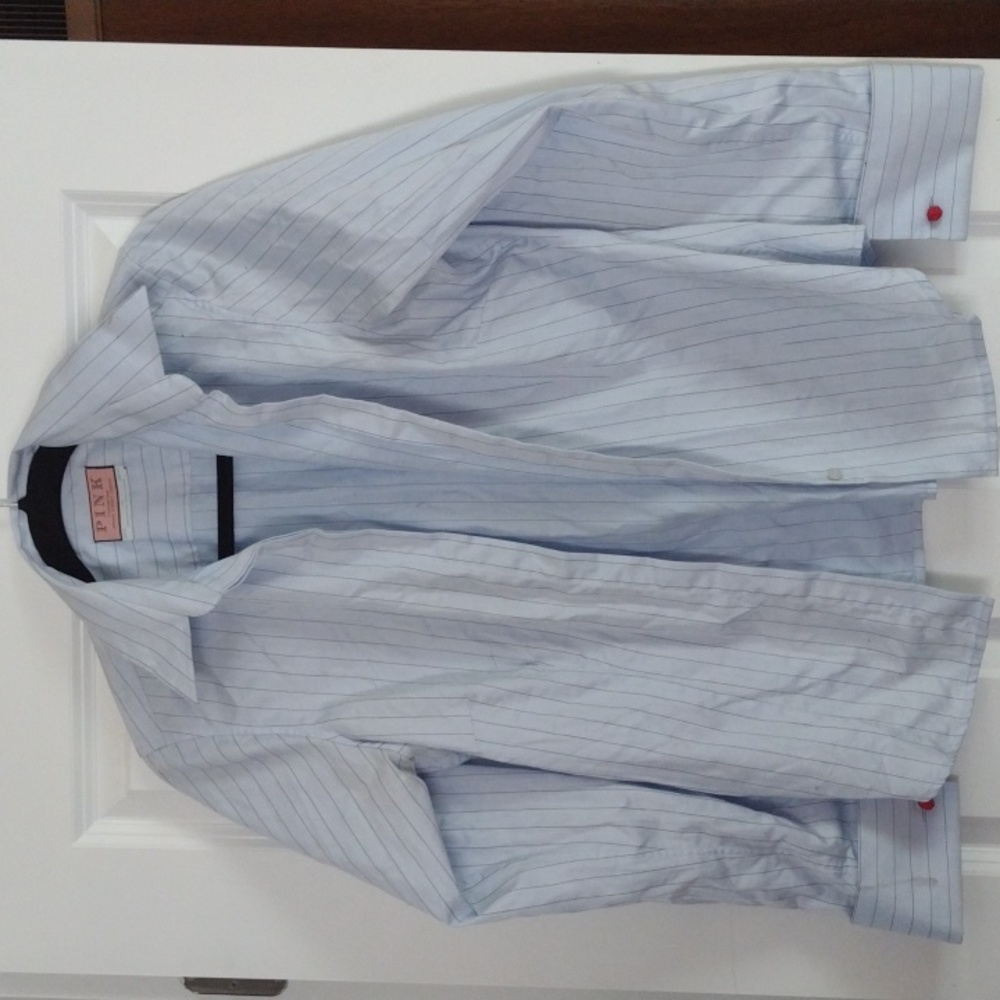 Thomas Pink size 14 large designer blouse in baby blue
